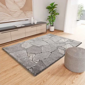 Hoogpolig tapijt – shaggy modern – grijs – 160×230 cm – KIVET