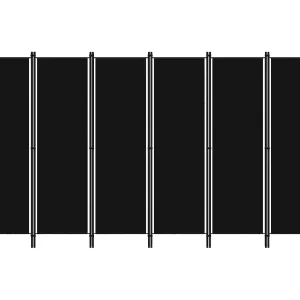 Kamerscherm met 6 panelen 300×180 cm zwart Kamerscherm met 6 panelen 300×180 cm zwart