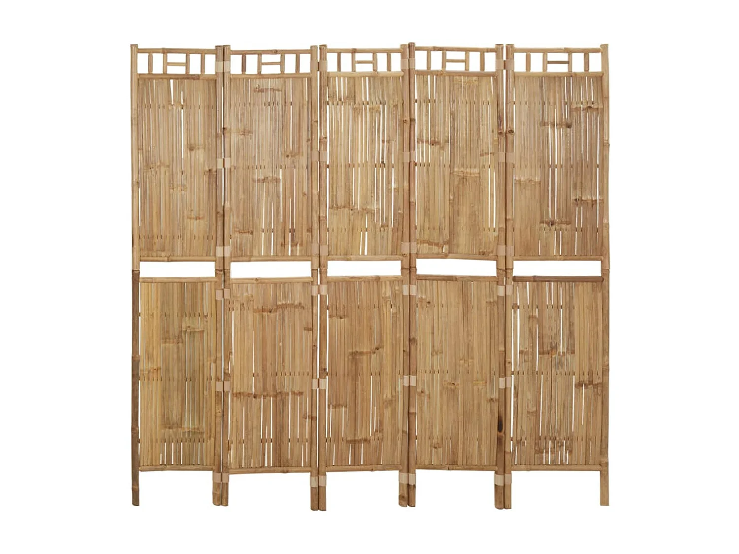 Kamerscherm met 5 panelen 200x180 cm bamboe
