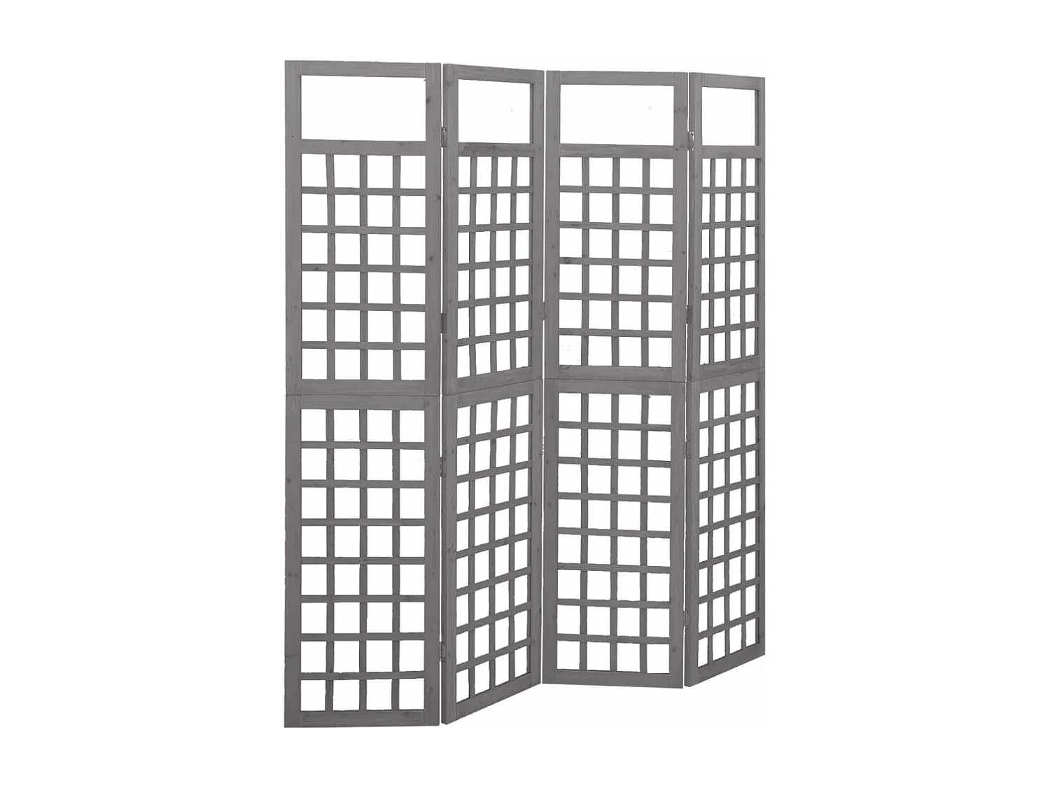 Kamerscherm/trellis met 4 panelen161x180 cm vurenhout grijs