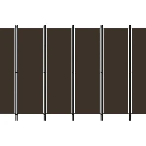 Kamerscherm met 6 panelen 300×180 cm bruin Kamerscherm met 6 panelen 300×180 cm bruin