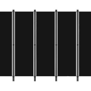 Kamerscherm met 5 panelen 250×180 cm zwart Kamerscherm met 5 panelen 250×180 cm zwart
