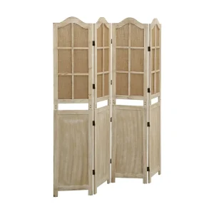 Kamerscherm met 4 panelen 140×165 cm stof bruin Kamerscherm met 4 panelen 140×165 cm stof bruin
