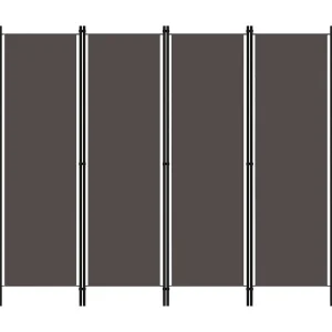 Kamerscherm met 4 panelen 200×180 cm antraciet
