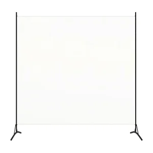 Kamerscherm met 1 paneel 175×180 cm stof wit Kamerscherm met 1 paneel 175×180 cm stof wit