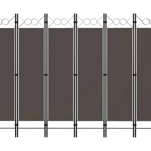 Kamerscherm met 6 panelen 240×180 cm antraciet Kamerscherm met 6 panelen 240×180 cm antraciet