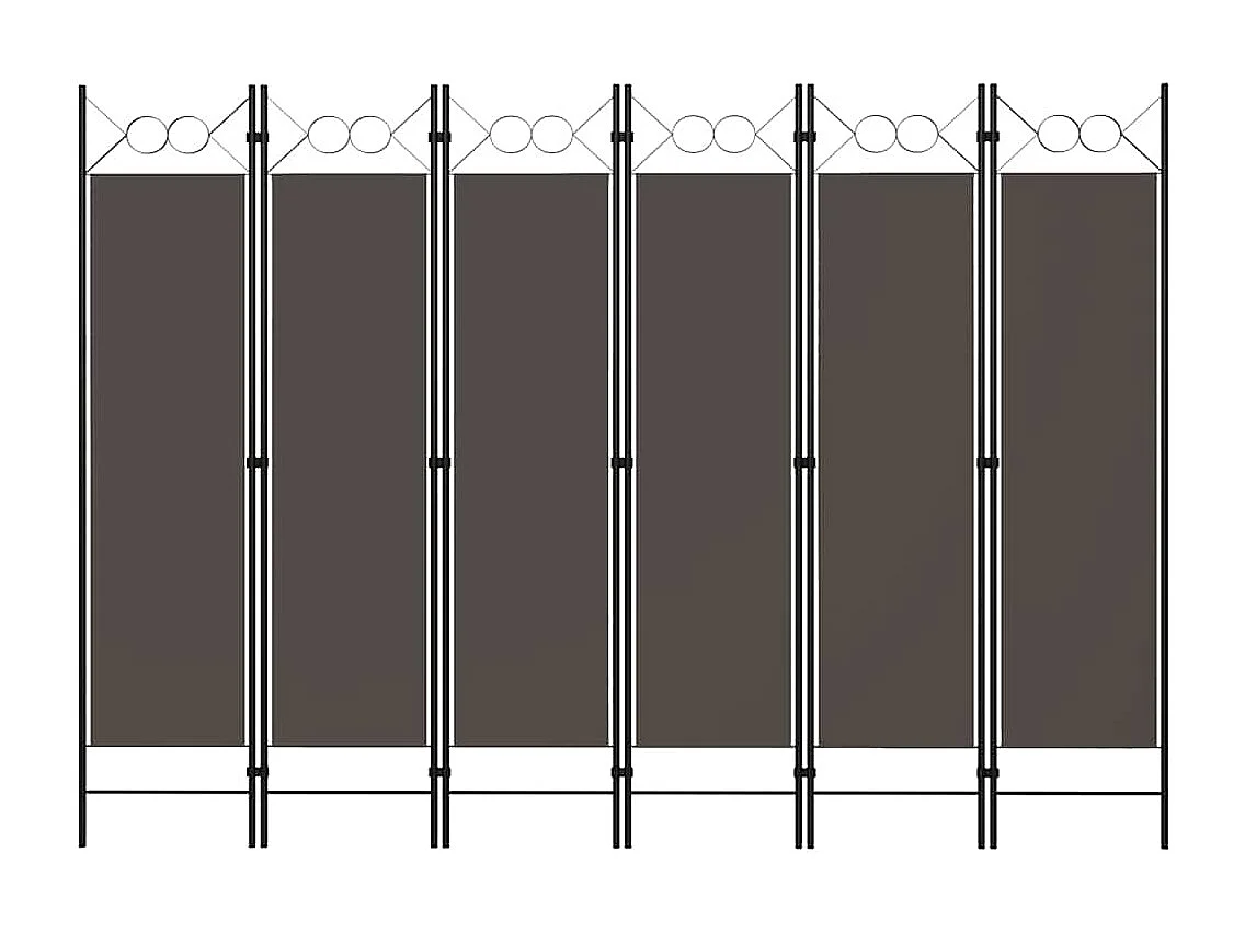 Kamerscherm met 6 panelen 240x180 cm antraciet