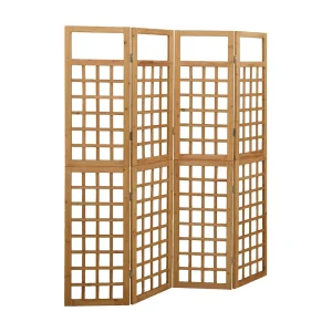 Kamerscherm/trellis met 4 panelen161x180 cm massief vurenhout Kamerscherm/trellis met 4 panelen161x180 cm massief vurenhout