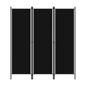 Kamerscherm met 3 panelen 150×180 cm zwart Kamerscherm met 3 panelen 150×180 cm zwart
