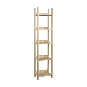 Houten boekenkast 200 x 45 cm Opengewerkt, 5 planken, grenen kleur Houten boekenkast 200 x 45 cm Opengewerkt, 5 planken, grenen kleur
