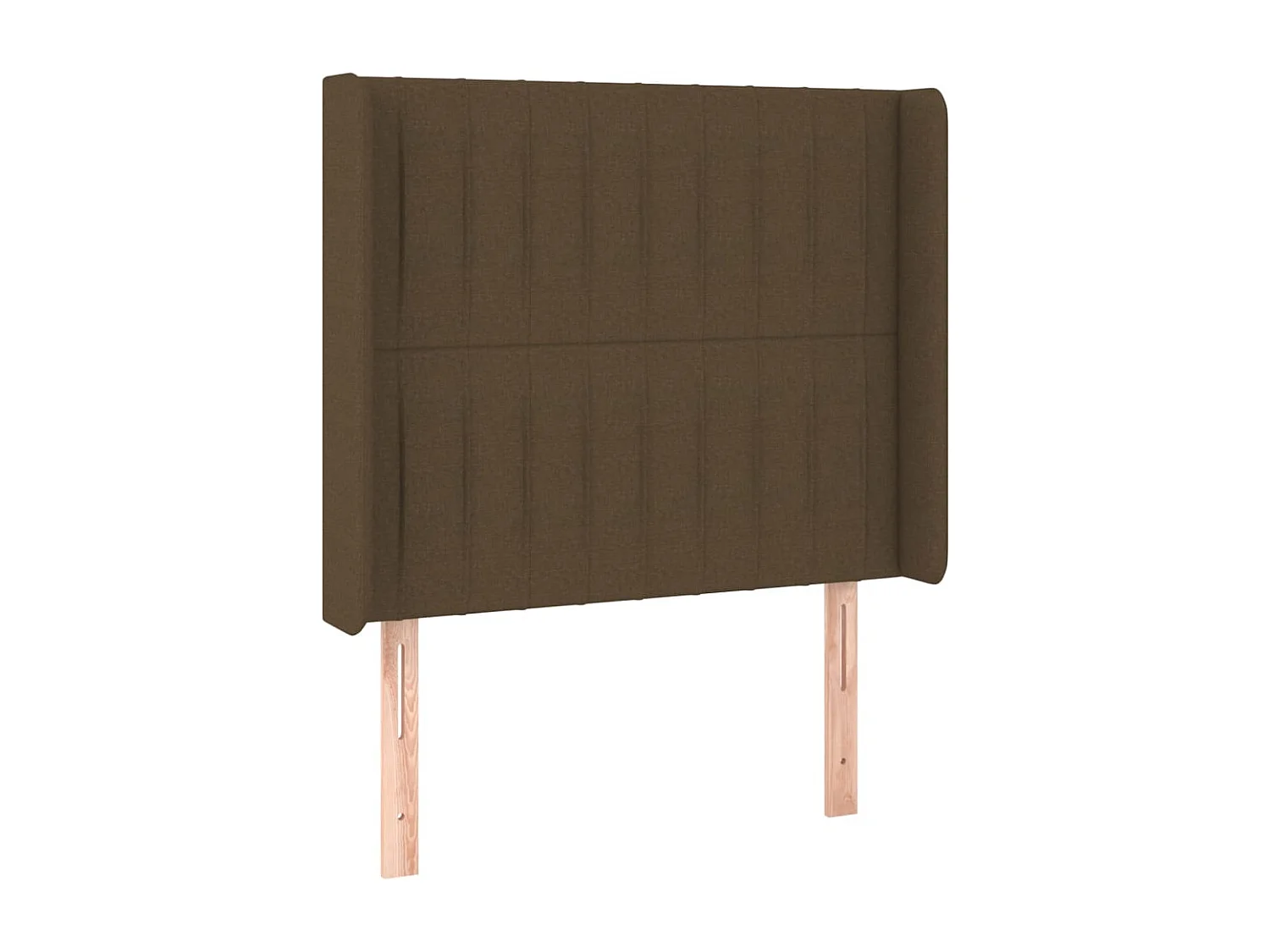Hoofdbord met randen 83x16x118/128 cm stof donkerbruin