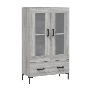 Hoge kast 69,5x31x115 cm bewerkt hout grijs sonoma eikenkleurig Hoge kast 69,5x31x115 cm bewerkt hout grijs sonoma eikenkleurig