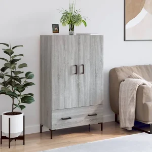 Hoge kast 69,5x31x115 cm bewerkt hout grijs sonoma eikenkleurig Hoge kast 69,5x31x115 cm bewerkt hout grijs sonoma eikenkleurig