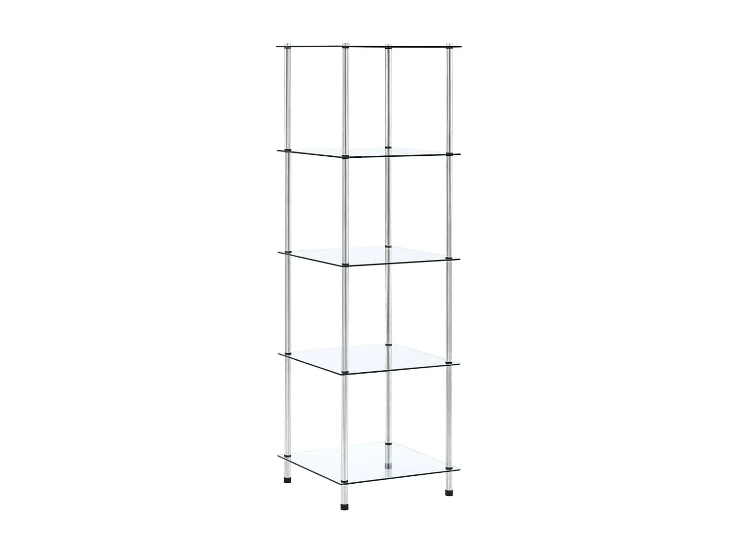 Kastje 5-laags 40x40x130 cm gehard glas transparant