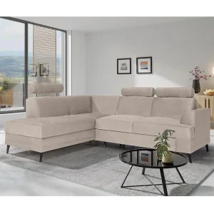 Hoekslaapbank Kordian links lichtbeige Hoekslaapbank Kordian links lichtbeige