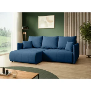 Hoekslaapbank Henry Mini blauw links Hoekslaapbank Henry Mini blauw links