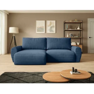 Hoekslaapbank Poss L donkerblauw links Hoekslaapbank Poss L donkerblauw links