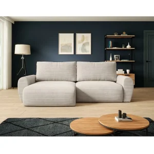 Hoekslaapbank Poss L beige links Hoekslaapbank Poss L beige links