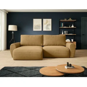 Hoekslaapbank Poss L geel links Hoekslaapbank Poss L geel links