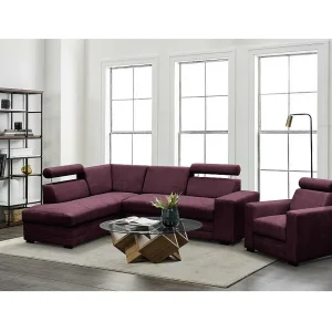 Hoekslaapbank Roma bordeaux links Hoekslaapbank Roma bordeaux links
