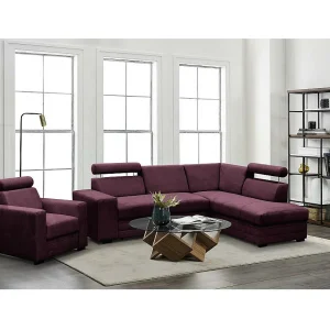 Hoekslaapbank Roma bordeaux rechts Hoekslaapbank Roma bordeaux rechts