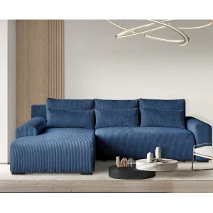 Hoekslaapbank Benny donkerblauw links