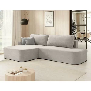 Hoekslaapbank Gavi beige fluweel links