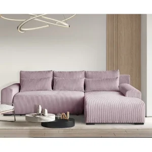 Hoekslaapbank Benny roze rechts