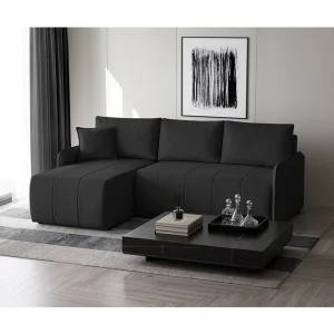 Hoekslaapbank Capri zwart