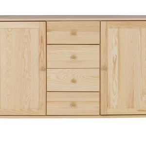 Houten ladekast 94 x 143 cm Colorado IV, 4 lades 2 deuren, grenen Houten ladekast 94 x 143 cm Colorado IV, 4 lades 2 deuren, grenen