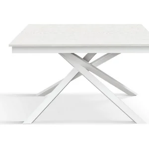 Houten tafel,essen wit, voet wit, ext.120×80-170x80cm – VOLPAIA Houten tafel,essen wit, voet wit, ext.120×80-170x80cm – VOLPAIA