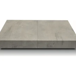 Houten salontafel, grijze afwerking, zwart onderstel, omvormbaar 120×80 – CAMOGLI Houten salontafel, grijze afwerking, zwart onderstel, omvormbaar 120×80 – CAMOGLI
