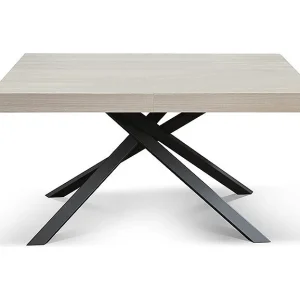 Houten tafel, afwerking parelmoer olm, antraciet onderstel, uitschuifbaar 160×90 – FORTE DEI MARMI Houten tafel, afwerking parelmoer olm, antraciet onderstel, uitschuifbaar 160×90 – FORTE DEI MARMI