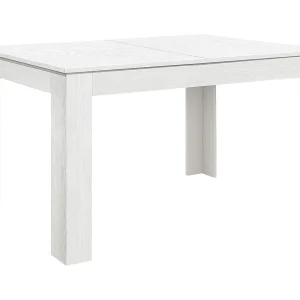 Houten tafel in witte afwerking, onderstel wit, uitschuifbaar 140×90-220×90 – LIPARI Houten tafel in witte afwerking, onderstel wit, uitschuifbaar 140×90-220×90 – LIPARI