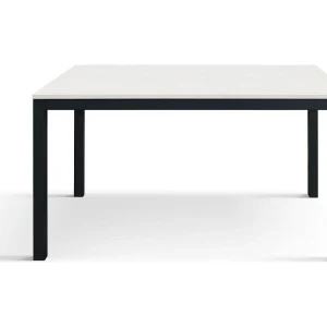 Houten tafel, essen wit, antraciet onderstel, ext.120×80-170x80cm – TROPEA Houten tafel, essen wit, antraciet onderstel, ext.120×80-170x80cm – TROPEA