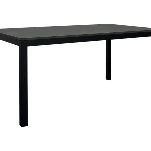Houten tafel, afwerking staal en antraciet metaal, uitschuifbaar 140×80 – TROPEA Houten tafel, afwerking staal en antraciet metaal, uitschuifbaar 140×80 – TROPEA