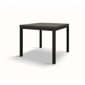 Houten tafel, stalen afwerking, antraciet metaal, uitschuifbaar 90×90 – TROPEA Houten tafel, stalen afwerking, antraciet metaal, uitschuifbaar 90×90 – TROPEA