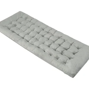 Katoenen veldbedkussen, 7 cm dikke lattenbodem met bevestigingsbanden, multifunctioneel voor campingbed, ligstoel, tuinligstoel, 190 x 70 cm, grijsZB33542 Katoenen veldbedkussen, 7 cm dikke lattenbodem met bevestigingsbanden, multifunctioneel voor campingbed, ligstoel, tuinligstoel, 190 x 70 cm, grijsZB33542