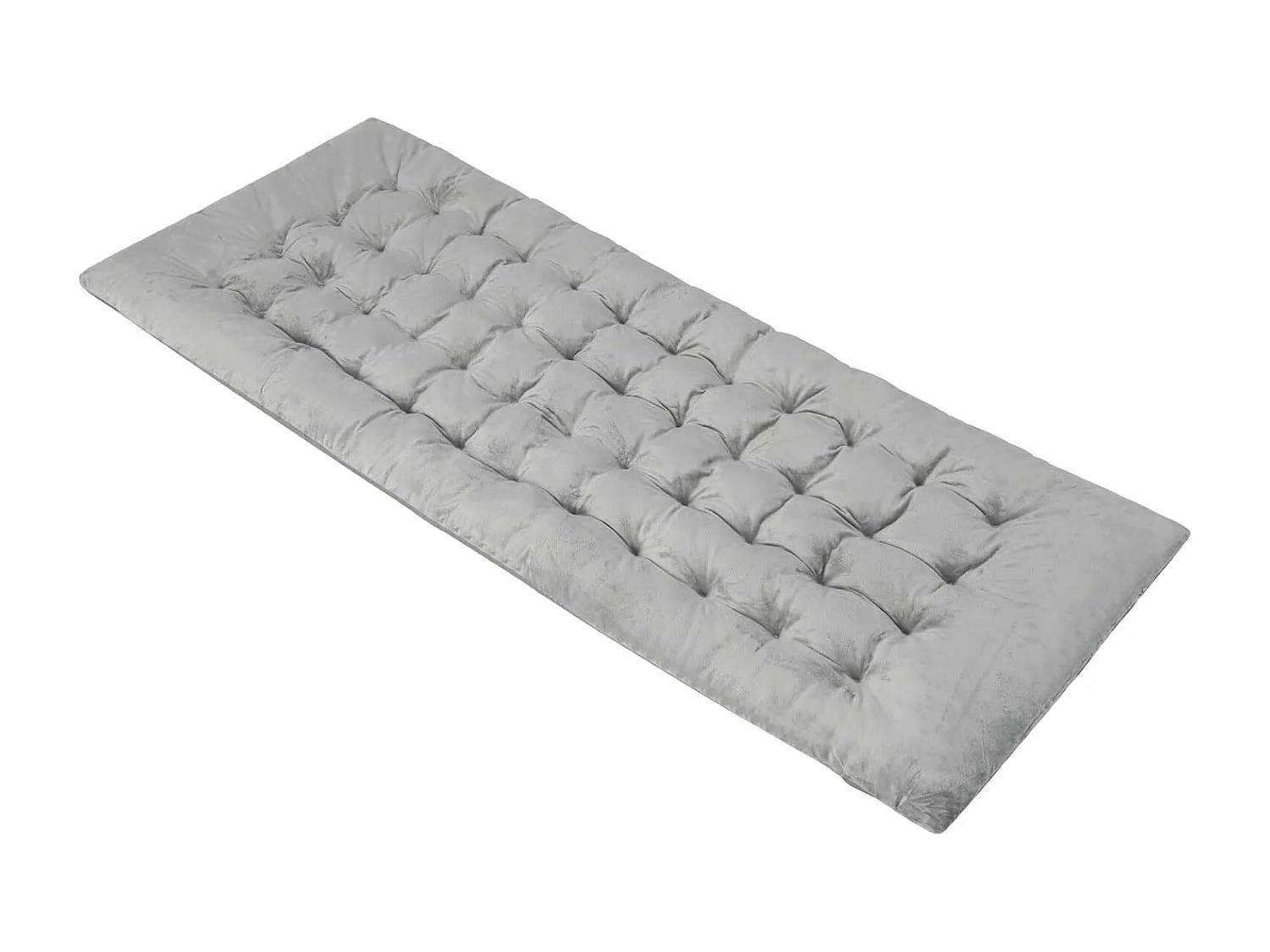 Katoenen veldbedkussen, 7 cm dikke lattenbodem met bevestigingsbanden, multifunctioneel voor campingbed, ligstoel, tuinligstoel, 190 x 70 cm, grijsZB33542