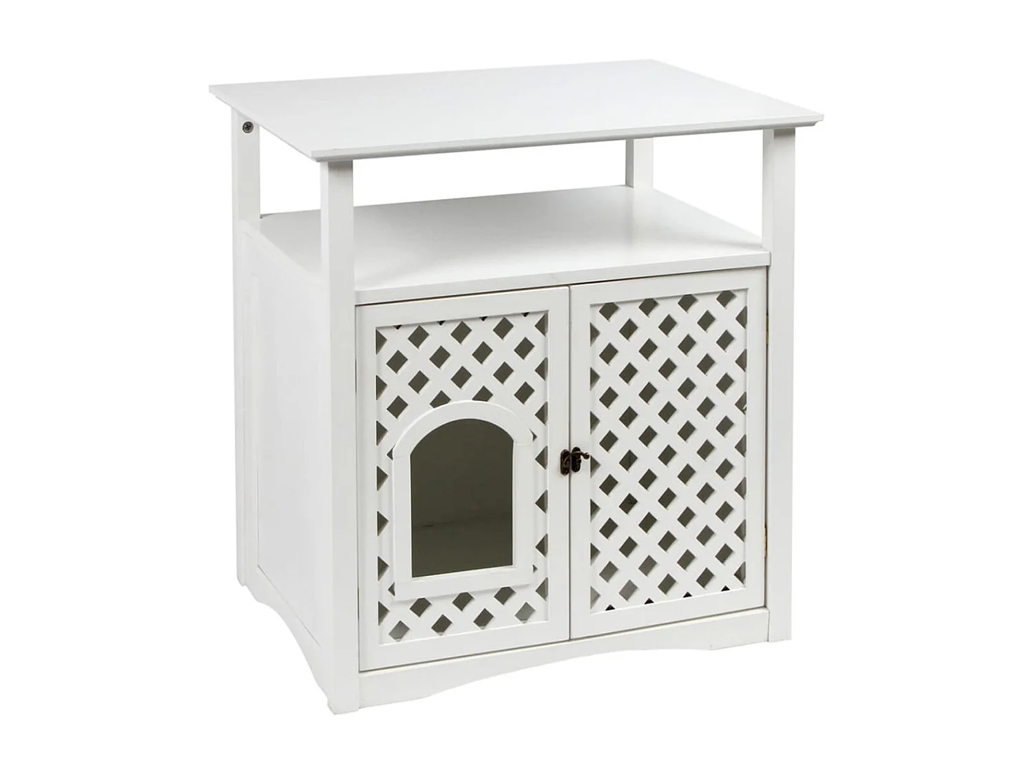 Kattenbak kast Helena 64x46x65 cm wit 82662