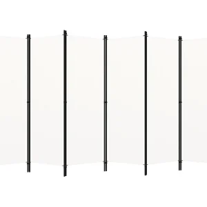 Kamerscherm met 6 panelen 300×180 cm wit Kamerscherm met 6 panelen 300×180 cm wit