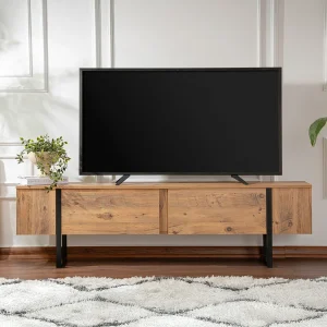 Industriële TV-meubel Hout en Zwart 180cm MOOV Industriële TV-meubel Hout en Zwart 180cm MOOV