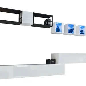 Industriële stijl woonkamermeubelset SWITCH M3. Kleur: wit. Industriële stijl woonkamermeubelset SWITCH M3. Kleur: wit.