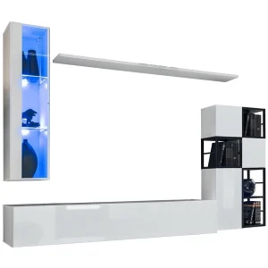 Industriële stijl woonkamer meubelset SWITCH M2. Kleur wit. Industriële stijl woonkamer meubelset SWITCH M2. Kleur wit.