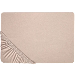 Katoenen Hoeslaken 140 x 200 cm Beige HOFUF Katoenen Hoeslaken 140 x 200 cm Beige HOFUF