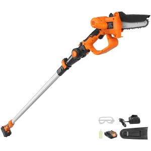 Kabelloze Paalzaag 20V 2Ah-Batterij 2-in-1 SucceBuy Kabelloze Paalzaag 20V 2Ah-Batterij 2-in-1 SucceBuy
