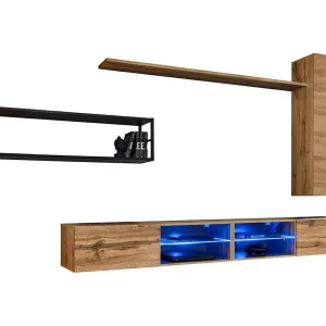 Industriële stijl woonkamer meubelset SWITCH M4. Kleur eiken. Industriële stijl woonkamer meubelset SWITCH M4. Kleur eiken.