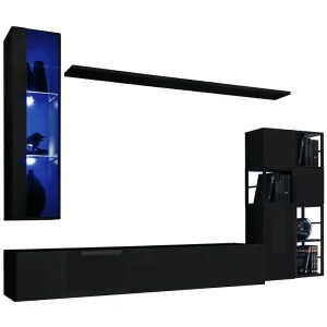 Industriële stijl woonkamermeubelset SWITCH M2. Kleur zwart. Industriële stijl woonkamermeubelset SWITCH M2. Kleur zwart.