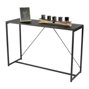 Industriële stijl SOHO-collectie entreeconsole – Structuur van zwart metaal, zwarte kleur, afmetingen 120x39x79 cm Industriële stijl SOHO-collectie entreeconsole – Structuur van zwart metaal, zwarte kleur, afmetingen 120x39x79 cm