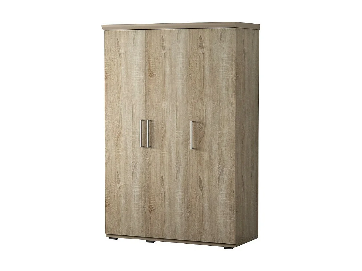 Kast, garderobe, collectie TOM, 3 deuren 120 cm, geïntegreerde kledingkast sonoma eiken